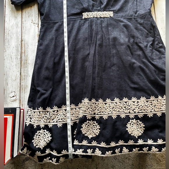 Anthropologie | Navy Embroidered Boho Dress | XL (Estimated) - Picture 3 of 15